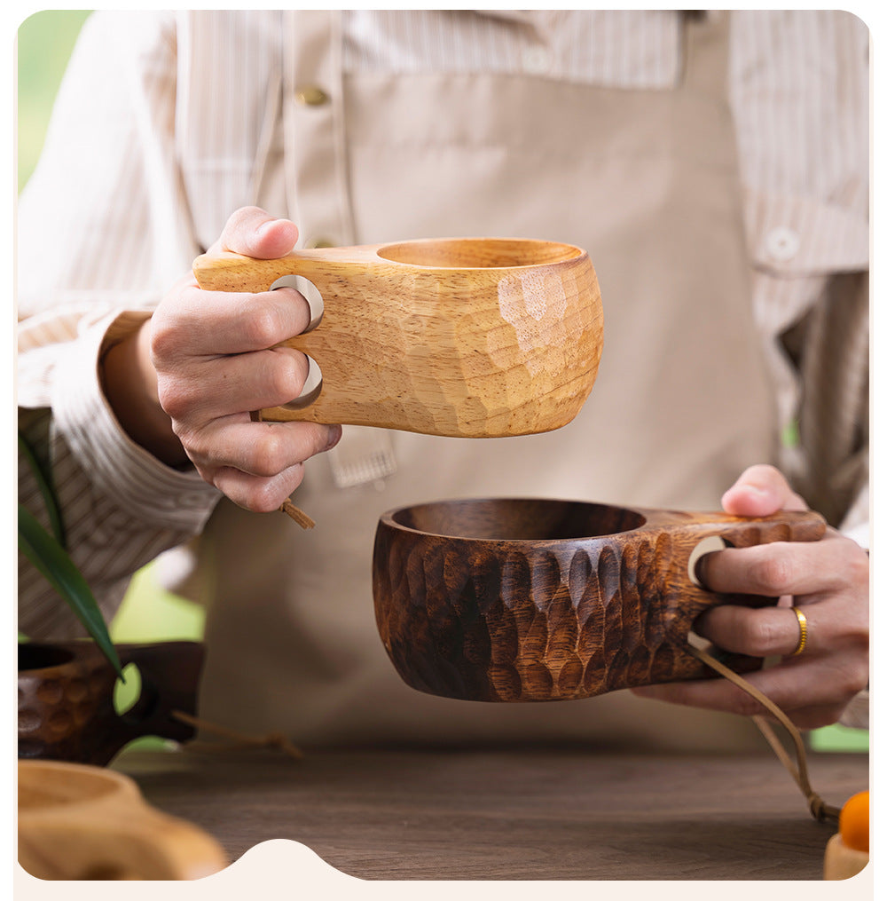 Coffee Cat Kuwa Handgefertigte japanische Holzbecher