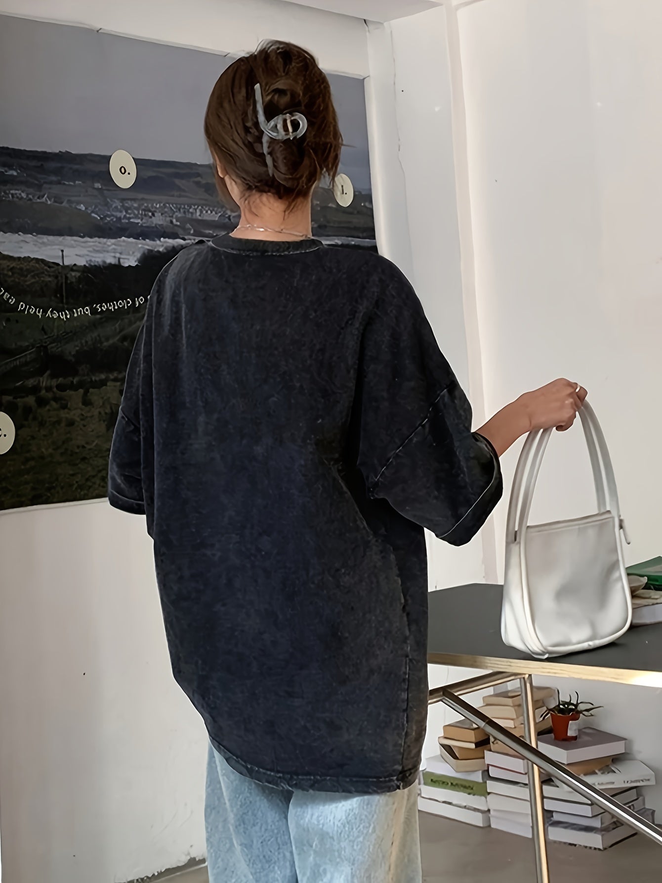 Coffee Cat Purrsonality Oversized T-shirt