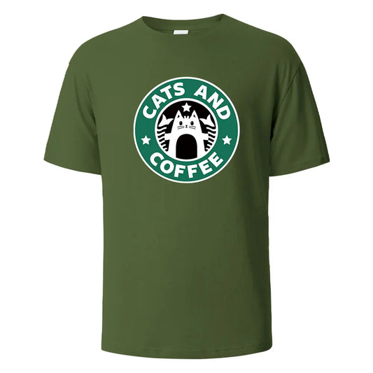 Coffee Cat StarPaws T-shirt