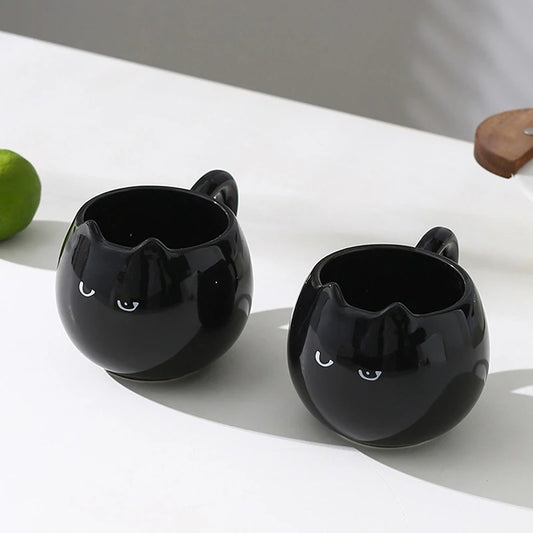 Coffee Cat Premium Purr-fekt Sip Schwarz Edition
