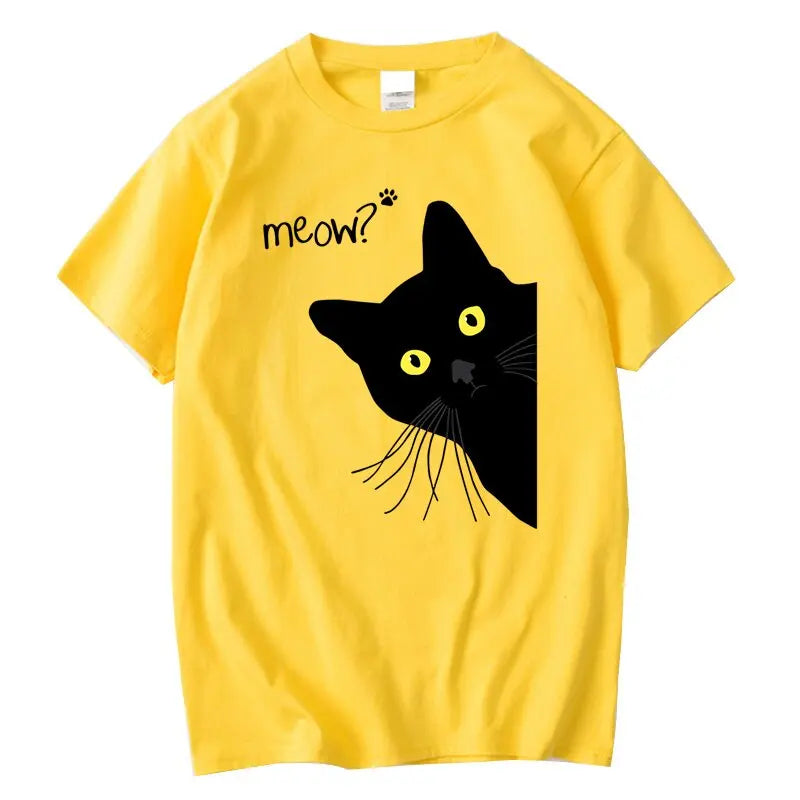 Coffee Cat Summer Meow Tshirt