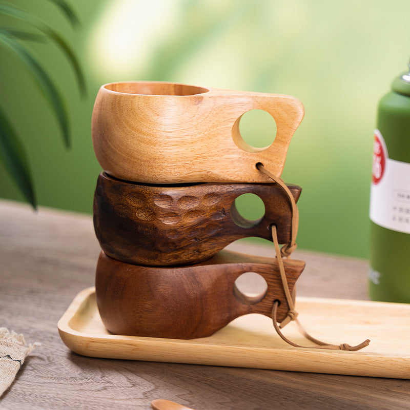 Coffee Cat Kuwa Handgefertigte japanische Holzbecher